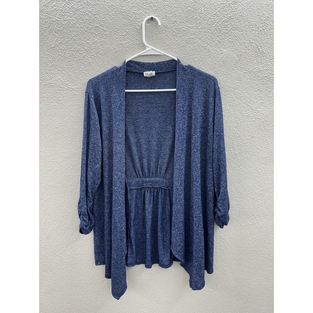 Late August Womens Cardigan Size Large Blue Long Sleeve Open Front